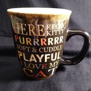 Here Kitty Kitty Cat Coffee Tea Cocoa Meow Mug